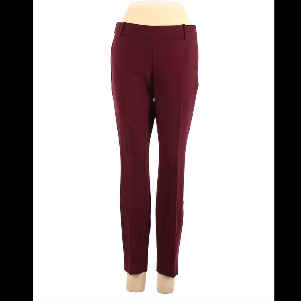 J. Crew Mercantile Mid-rise Burgundy pant size 6